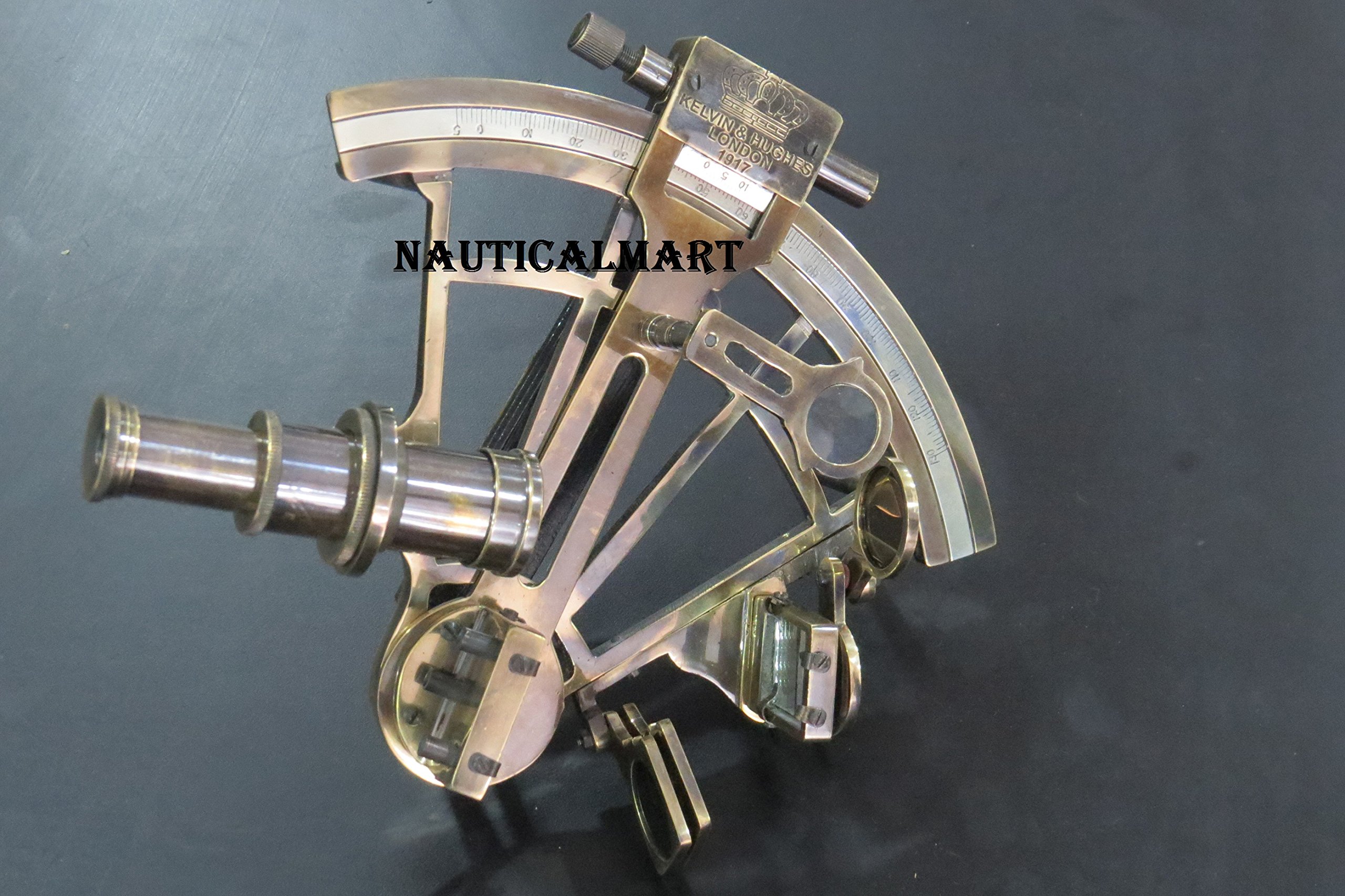 Amazon.com : NauticalMart Maritime Solid Brass Sextant Kelvin